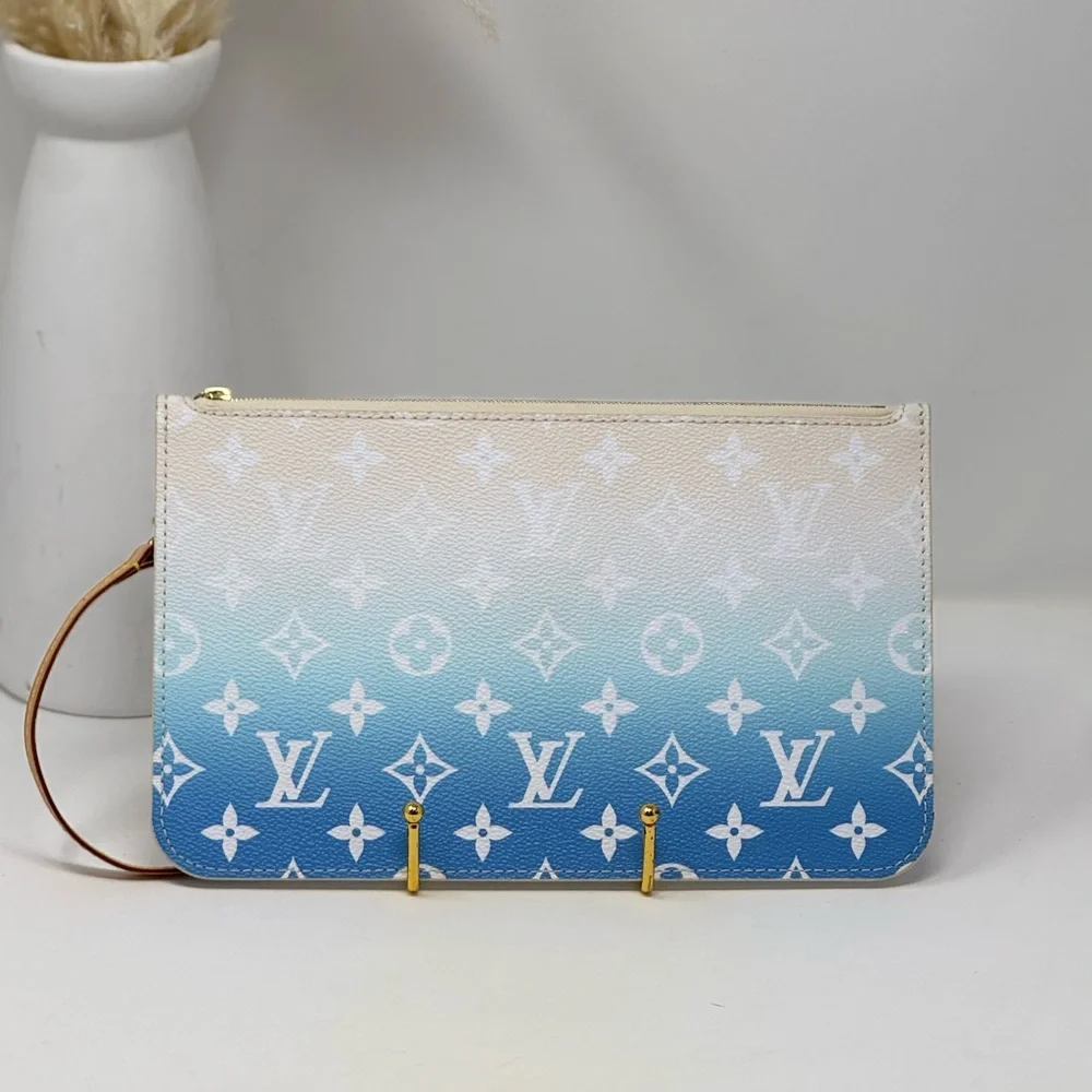 💯Authentic Louis Vuitton by The Pool Limited Edition Neverfull Pochette Blue
